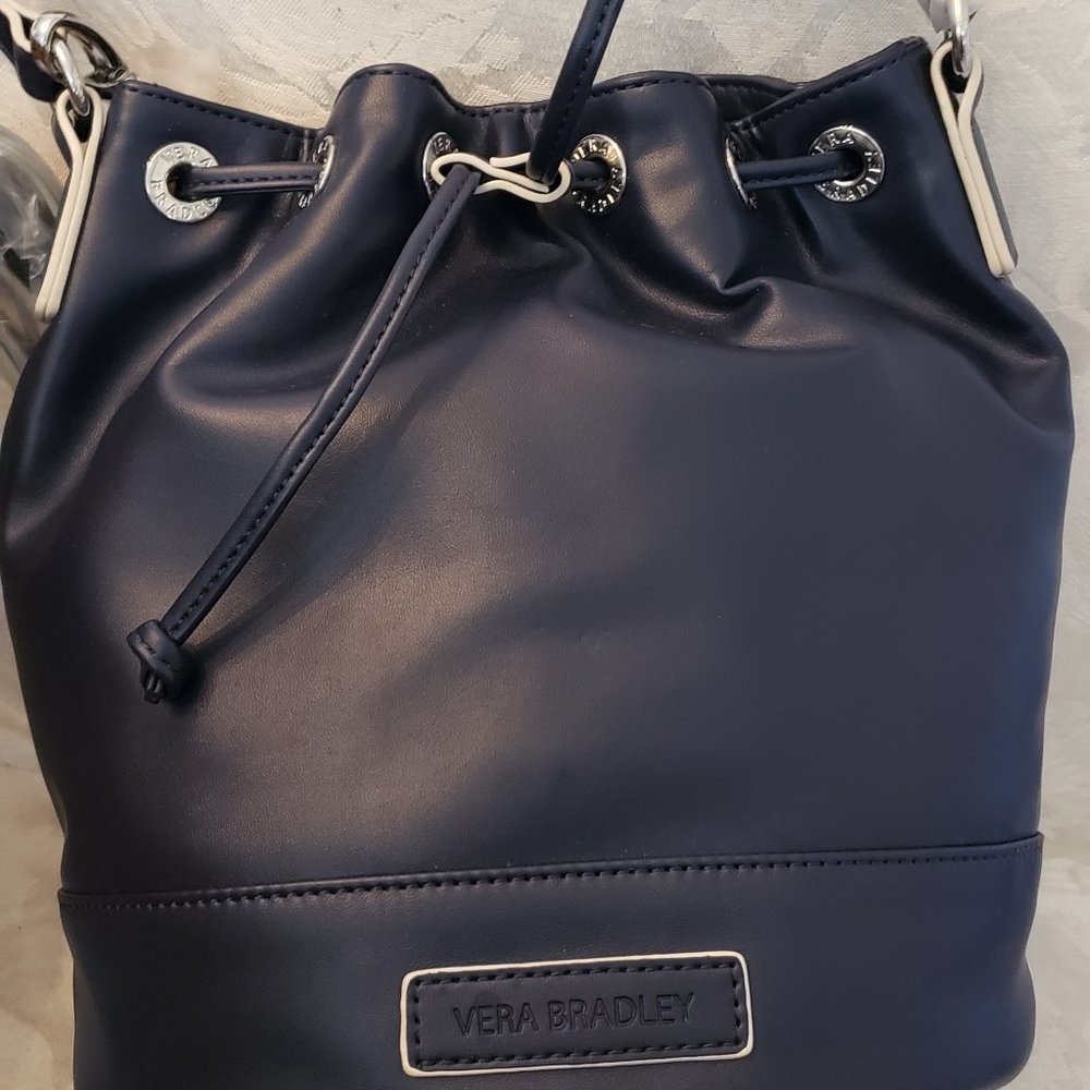 NEW VERA BRADLEY Bucket Crossbody only Black left